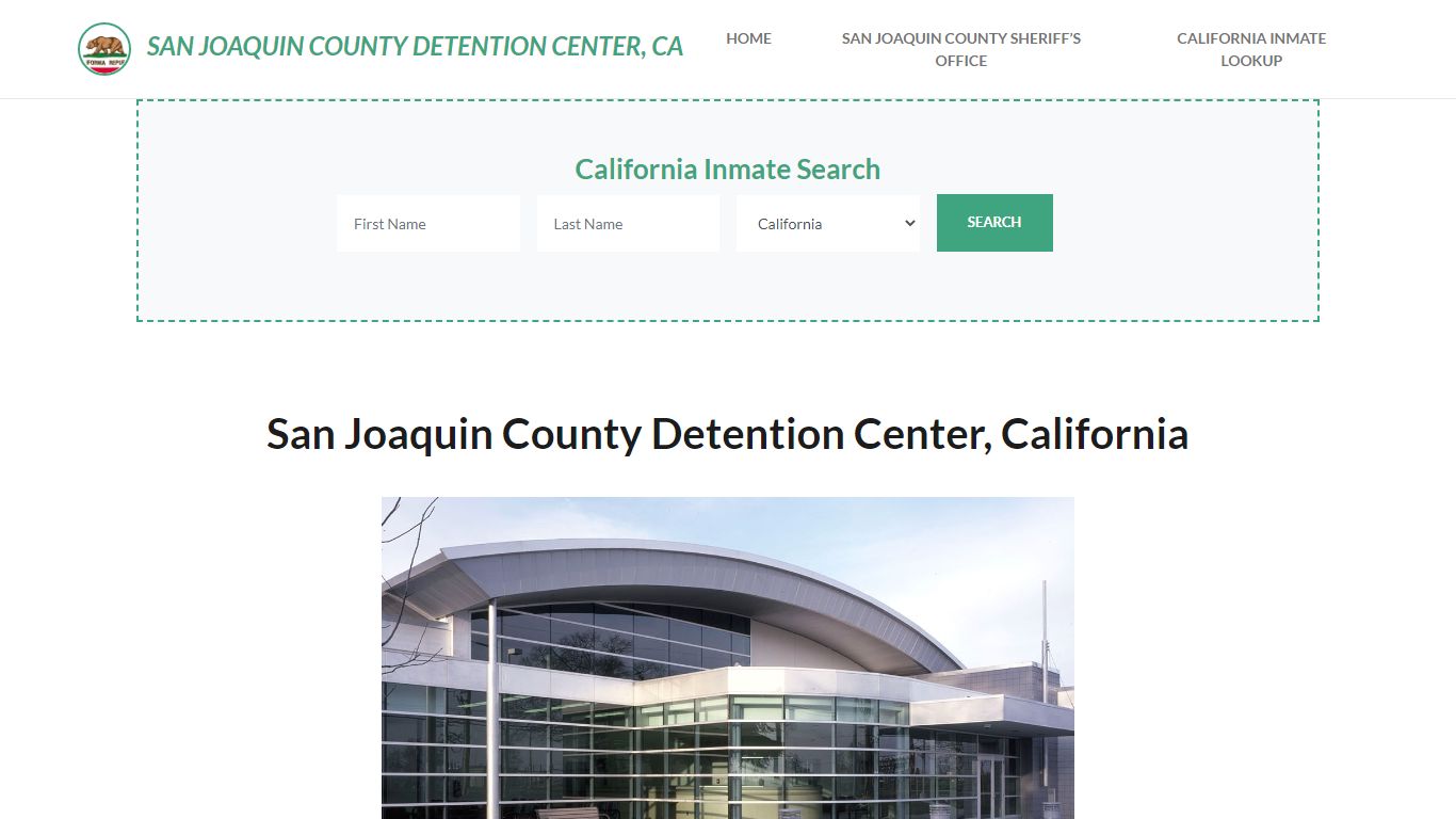San Joaquin County Detention Center, CA Inmate Roster, Offender Search